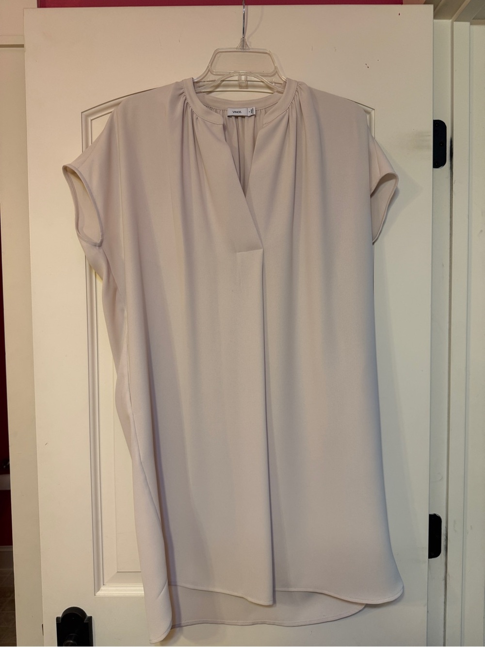 Vince Cream Cap Sleeve Mini Dress